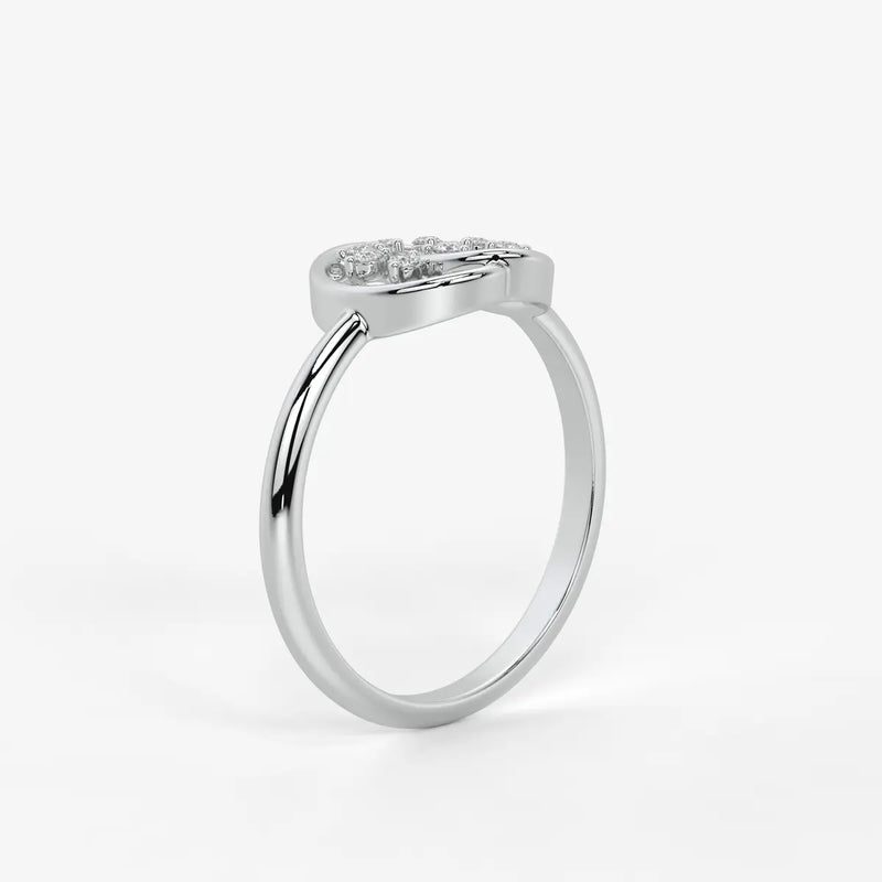 Celestia Floral Swirl Diamond Ring