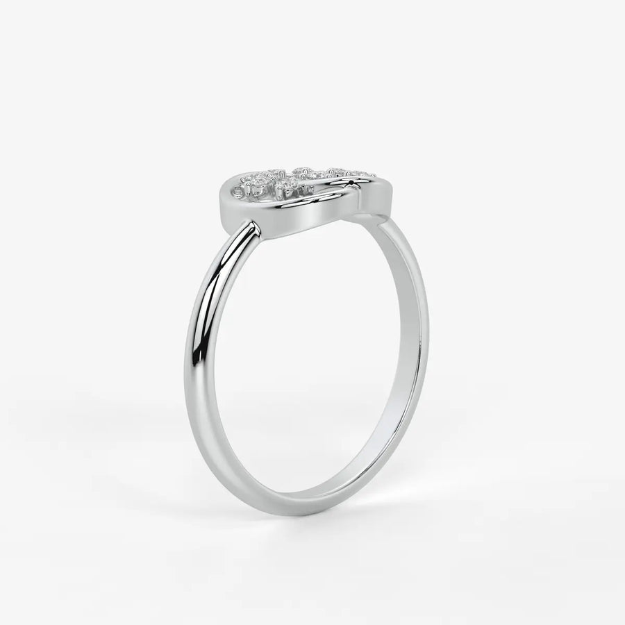 Celestia Floral Swirl Diamond Ring