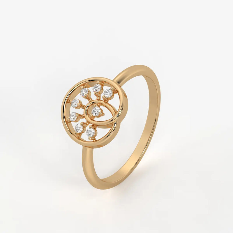 Celestia Floral Swirl Diamond Ring