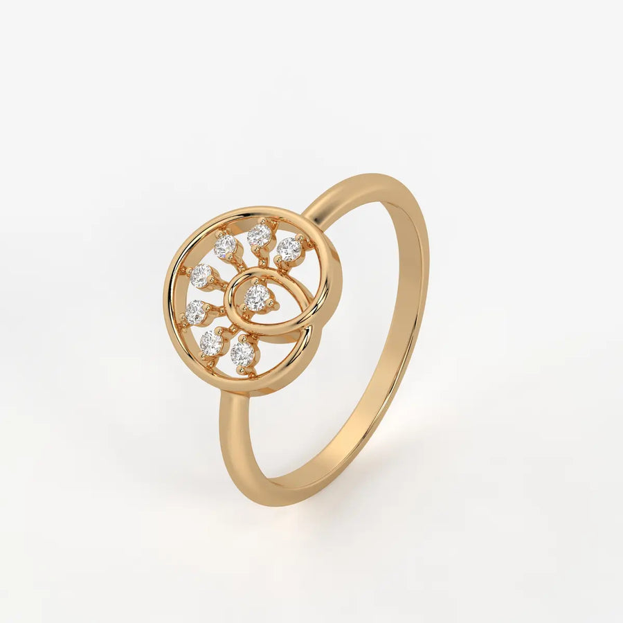 Celestia Floral Swirl Diamond Ring
