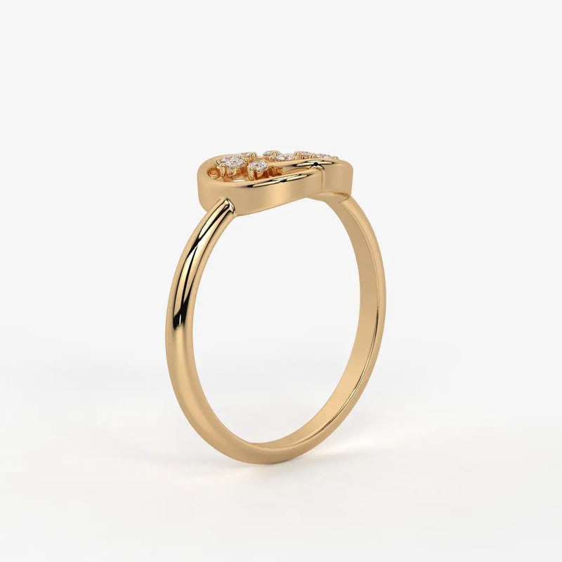 Celestia Floral Swirl Diamond Ring