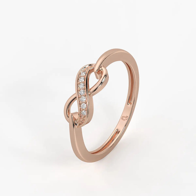 Infinity Swirl Diamond Ladies Ring