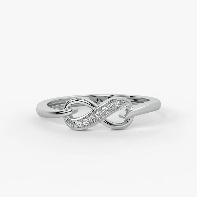 Infinity Swirl Diamond Ladies Ring