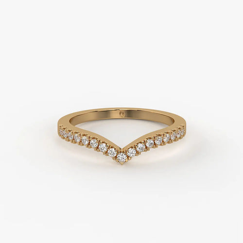 Curved Diamond Row Band Ring