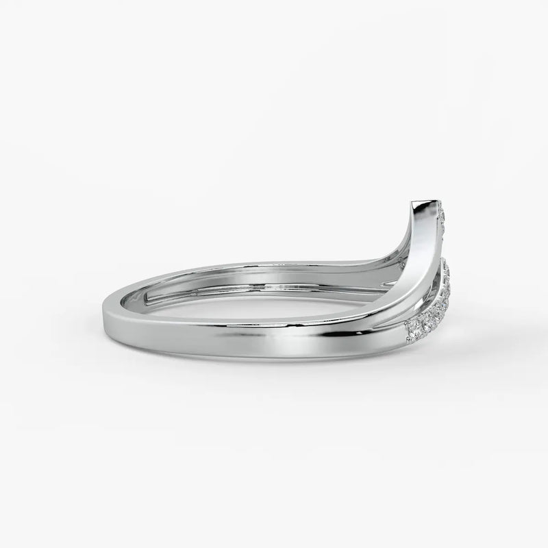 Twist Chevron Pavé Ladies Ring