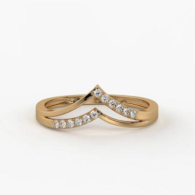 Twist Chevron Pavé Ladies Ring
