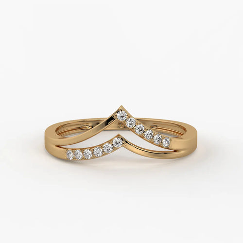 Twist Chevron Pavé Ladies Ring