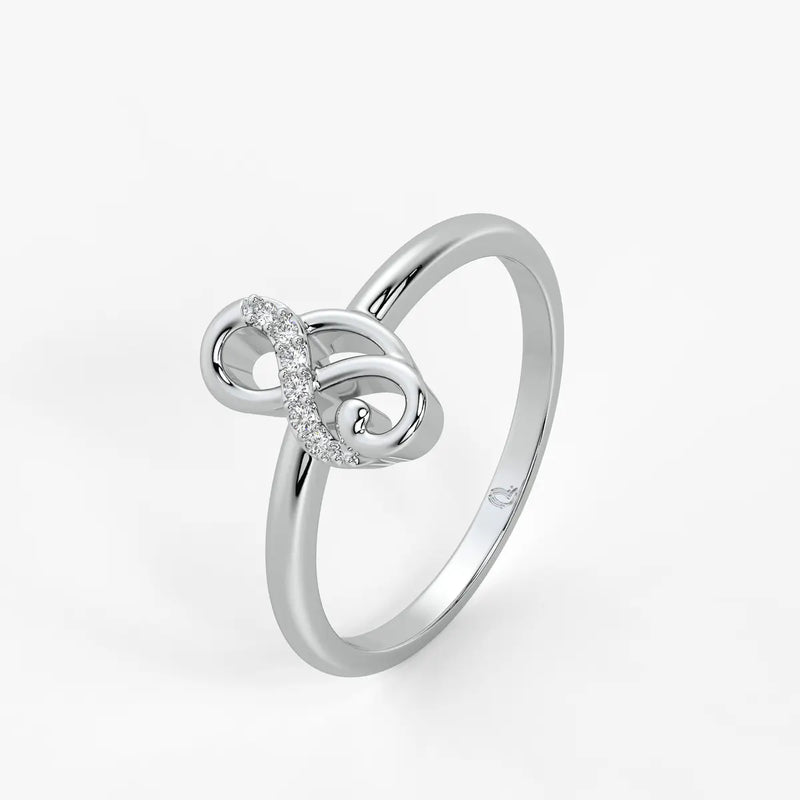 Infinity Loop Diamond Ladies Ring
