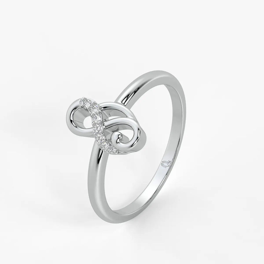 Infinity Loop Diamond Ladies Ring