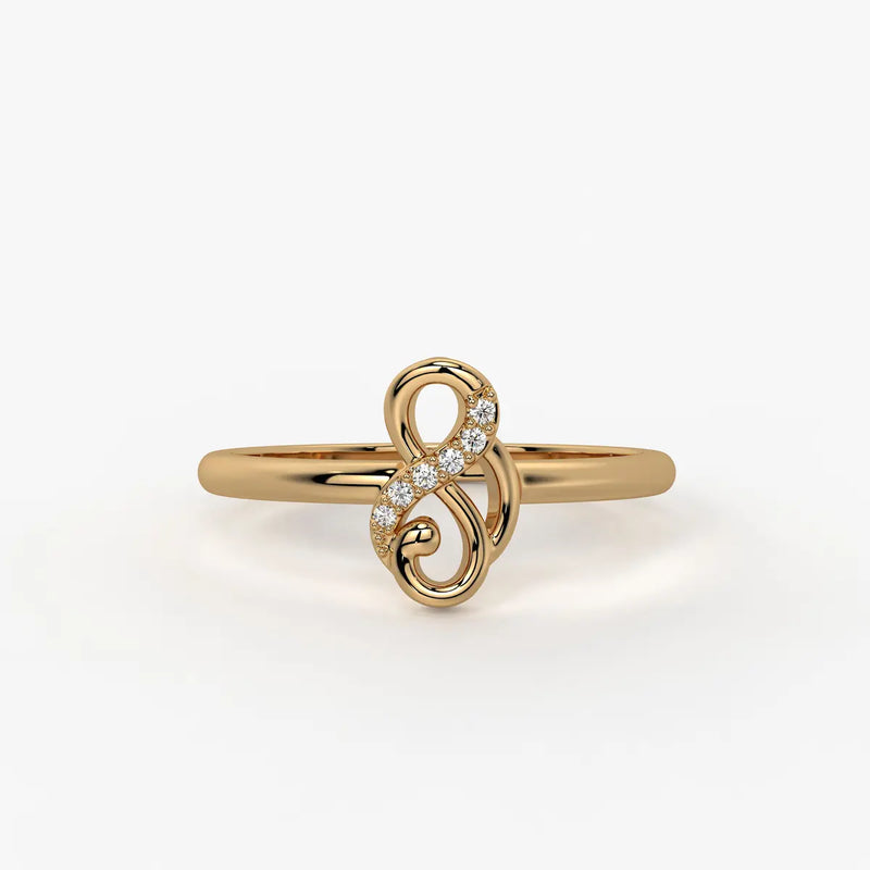 Infinity Loop Diamond Ladies Ring