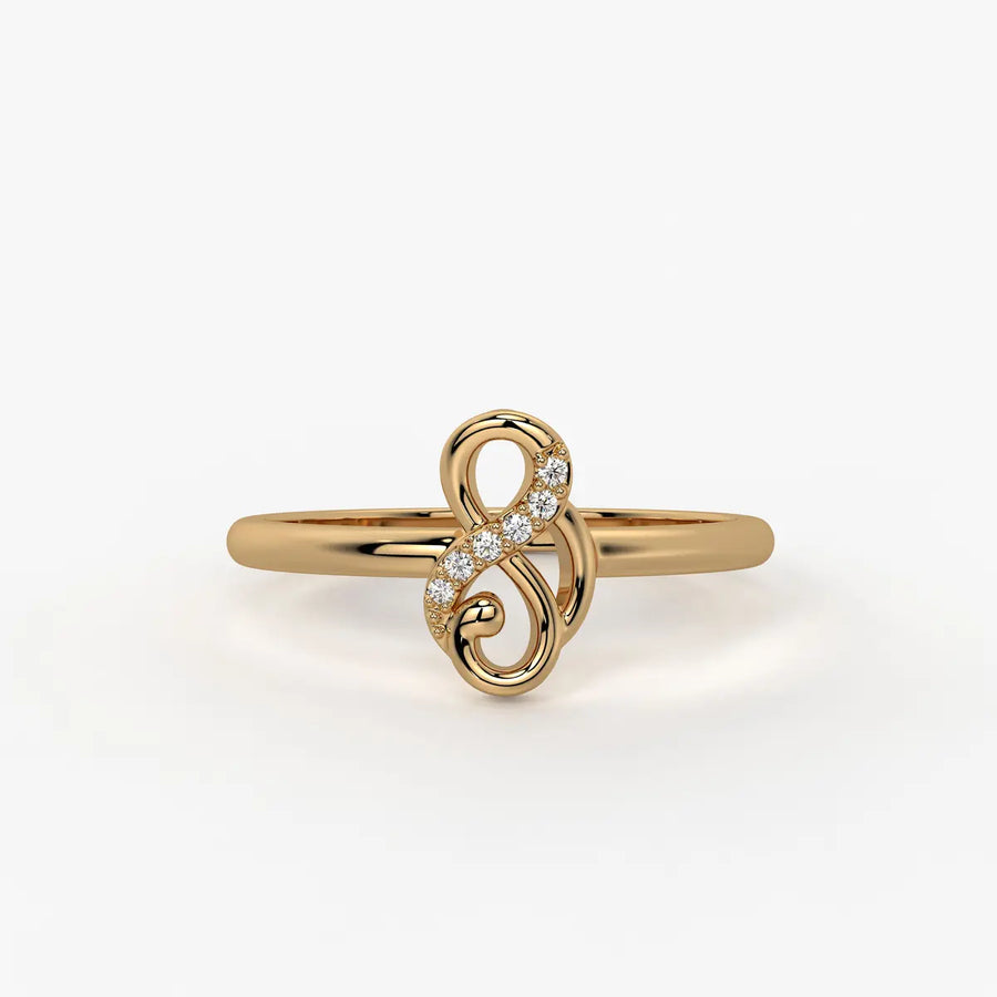Infinity Loop Diamond Ladies Ring