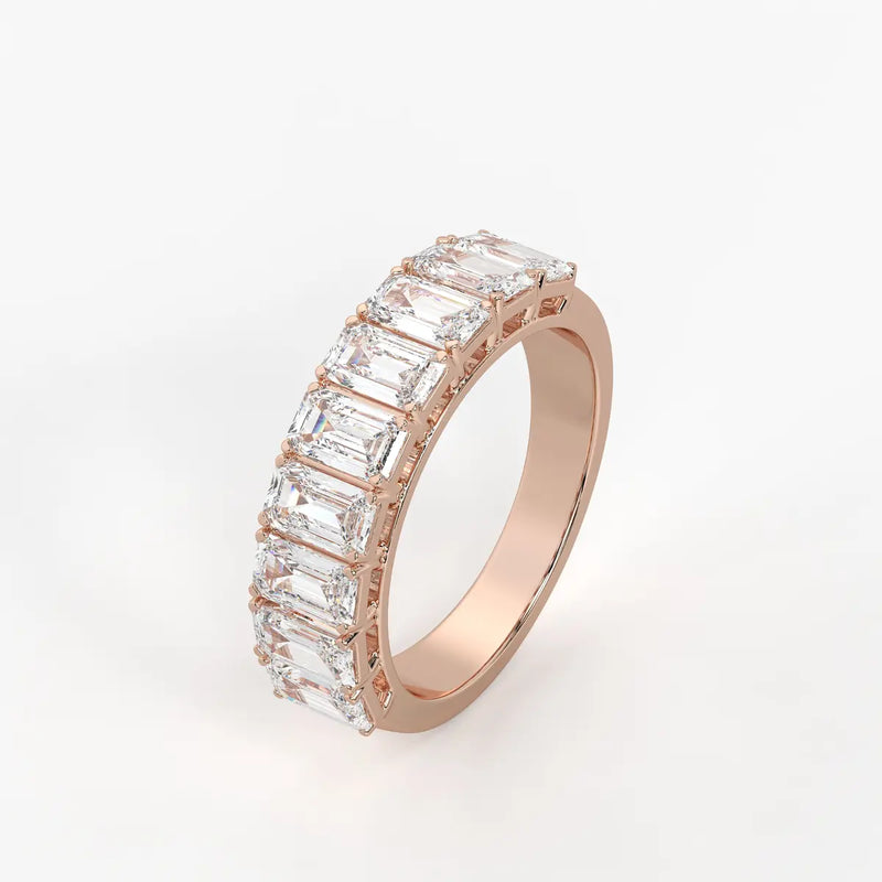 Emerlisse Emerald Diamond Eternity Band