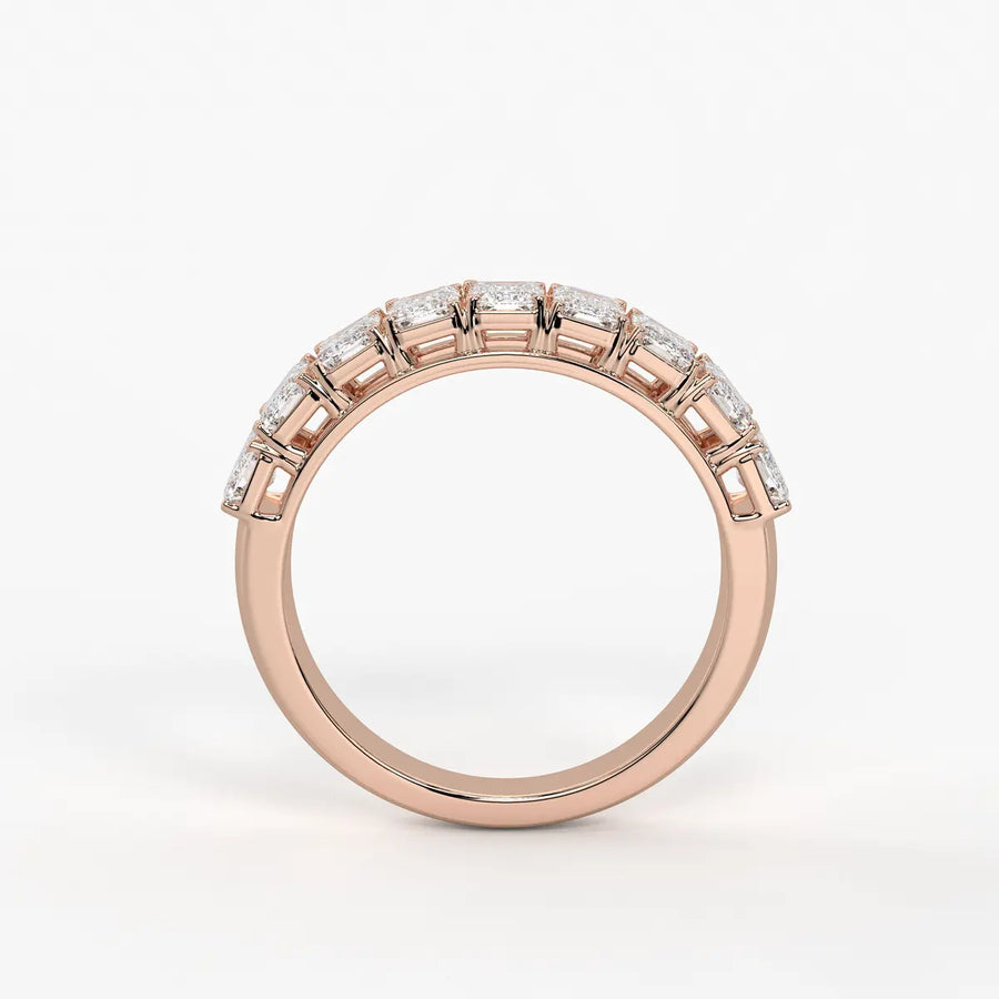 Emerlisse Emerald Diamond Eternity Band