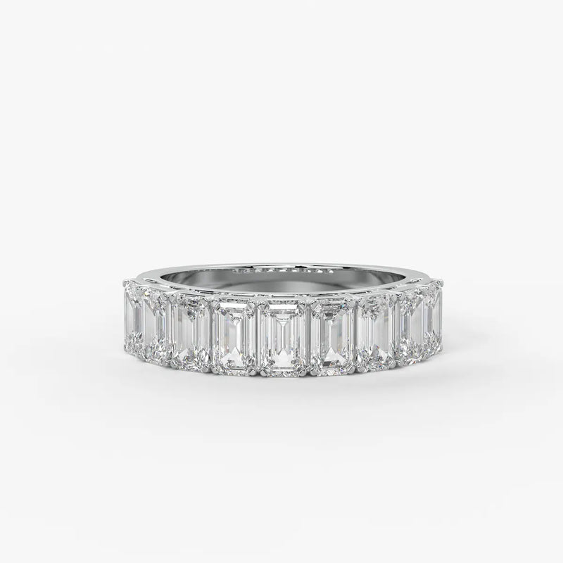 Emerlisse Emerald Diamond Eternity Band