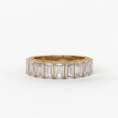 Emerlisse Emerald Diamond Eternity Band