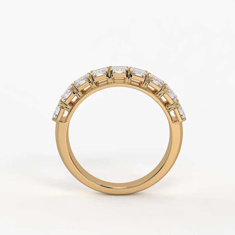 Emerlisse Emerald Diamond Eternity Band