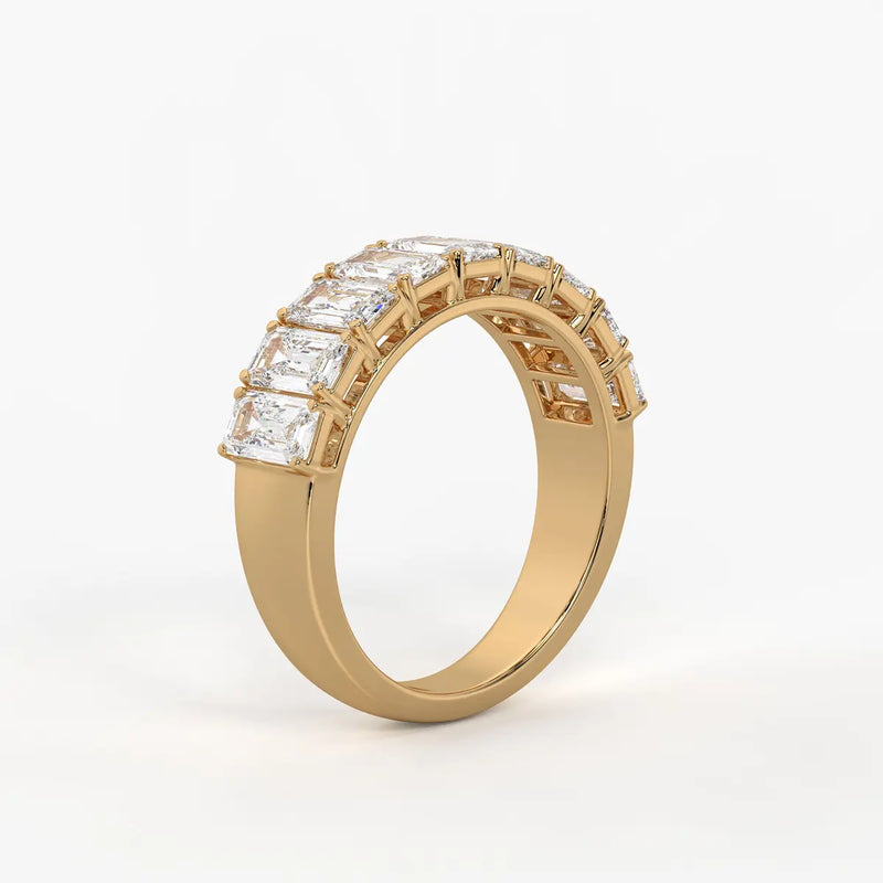 Emerlisse Emerald Diamond Eternity Band
