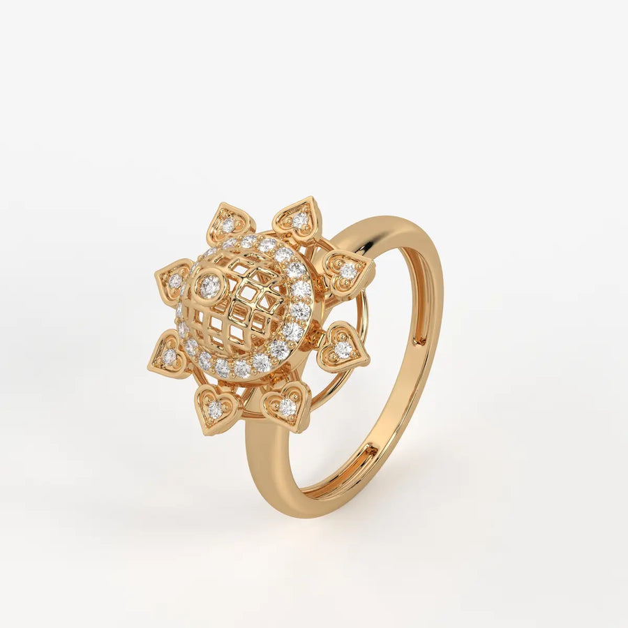 Heartwheel Diamond Ring