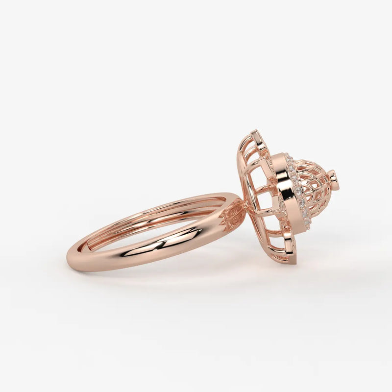 Heartwheel Diamond Ring