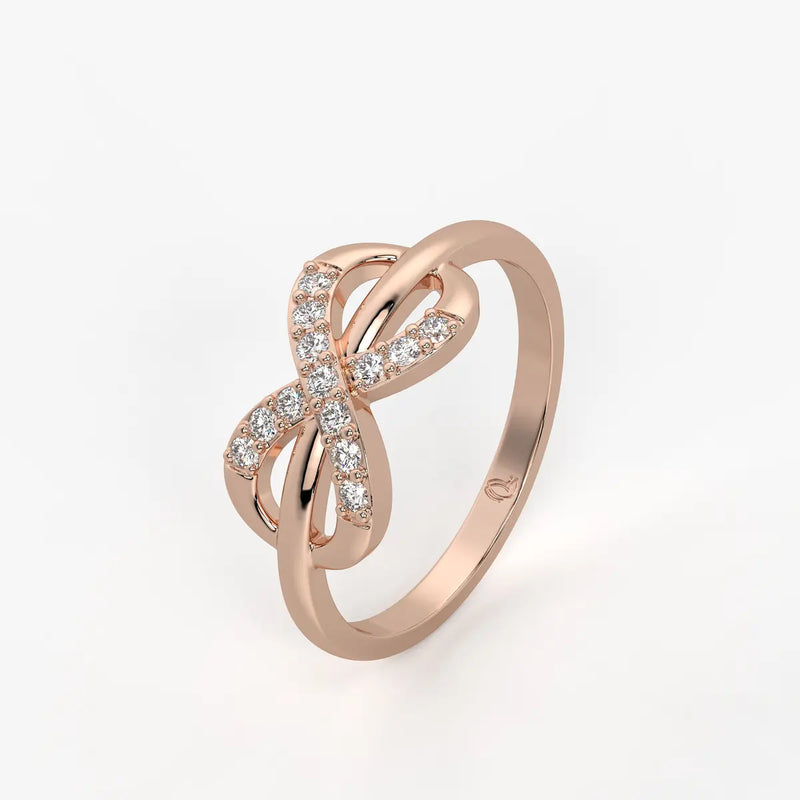 Infinity Cross Pavé Ladies Ring