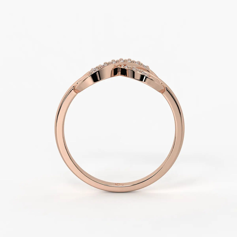 Infinity Cross Pavé Ladies Ring