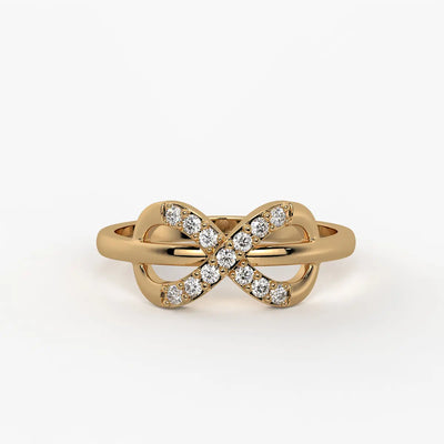 Infinity Cross Pavé Ladies Ring
