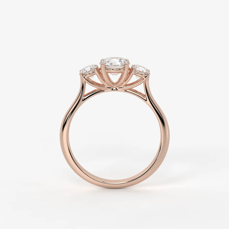 Orivanta Round Trilogy Diamond Ring