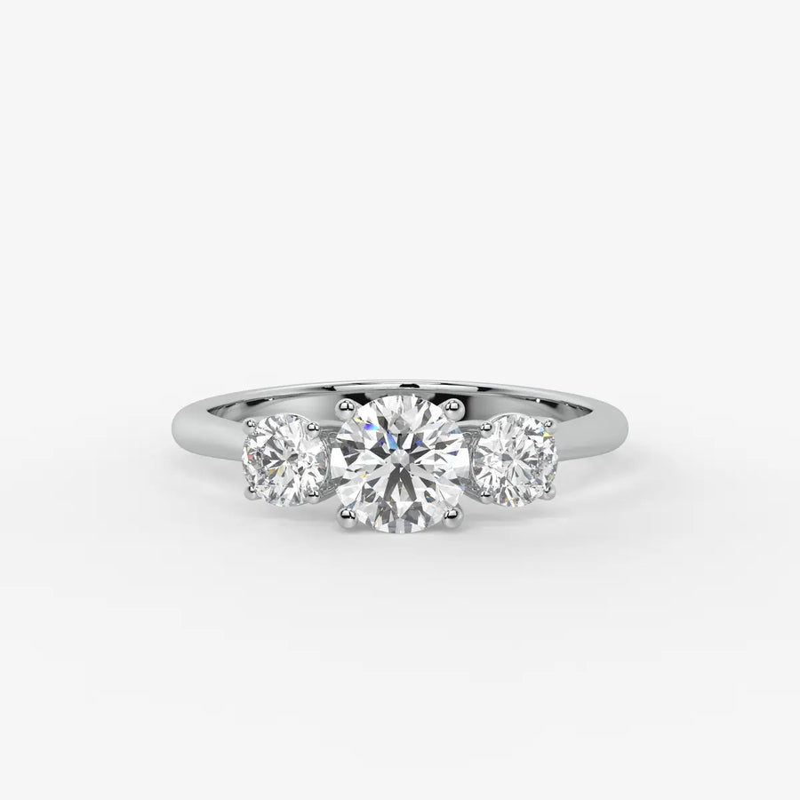 Orivanta Round Trilogy Diamond Ring