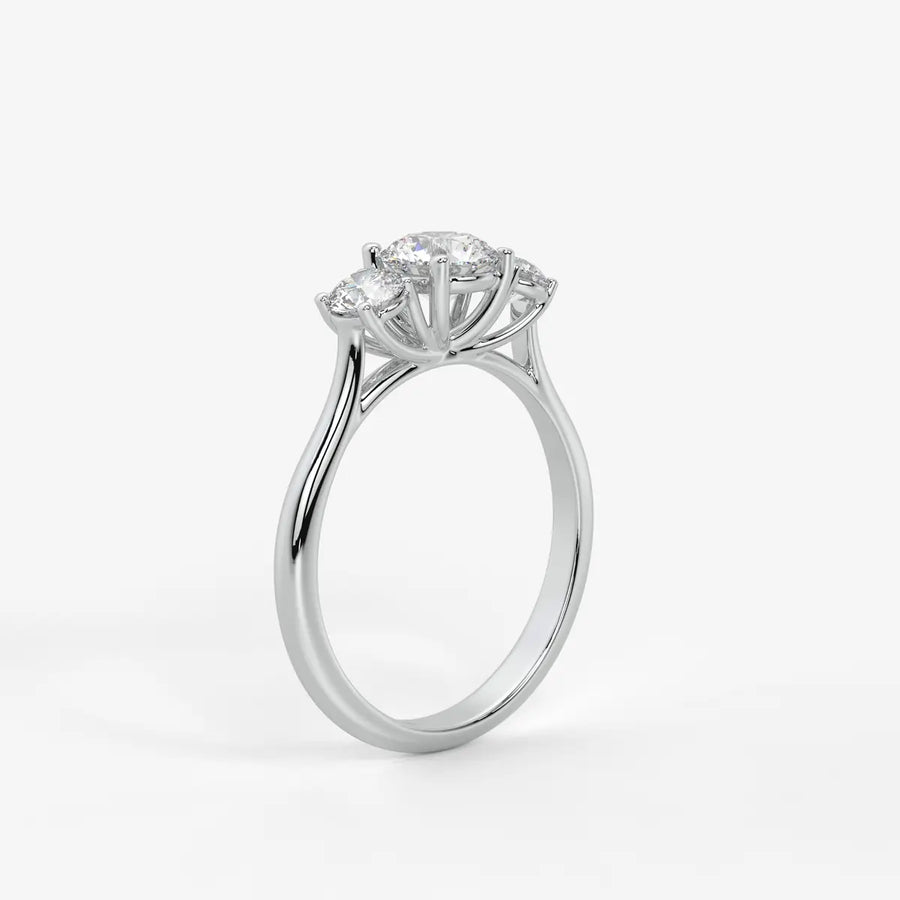 Orivanta Round Trilogy Diamond Ring