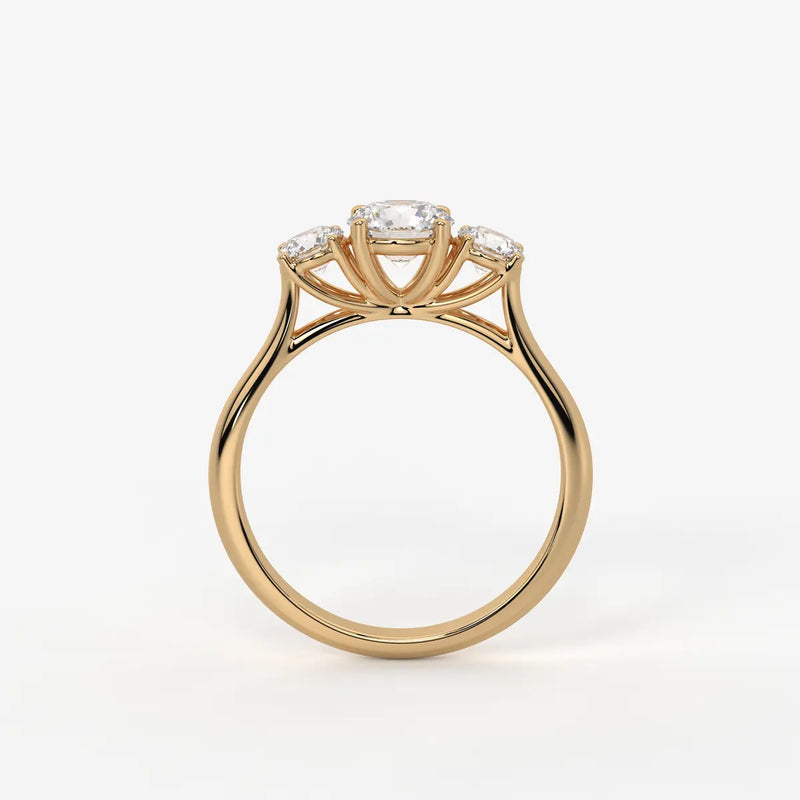Orivanta Round Trilogy Diamond Ring