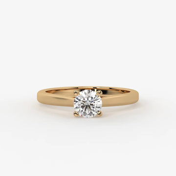 Solvra Round Solitaire Diamond Ring