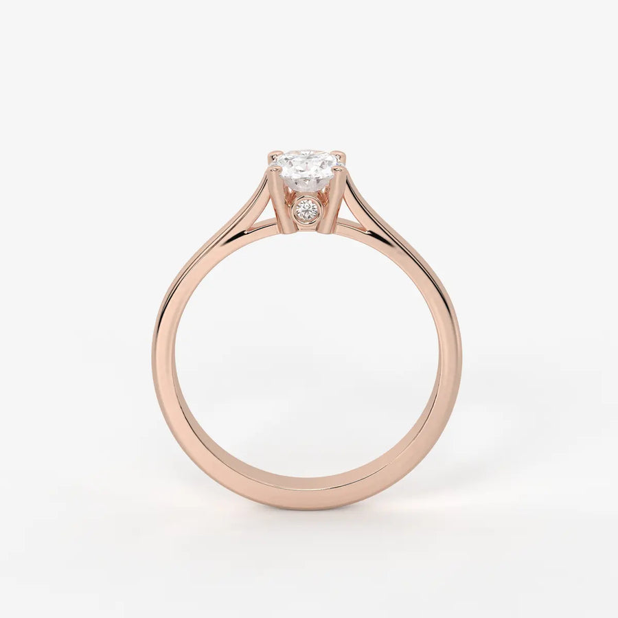 Avelisse Oval Solitaire Diamond Ring