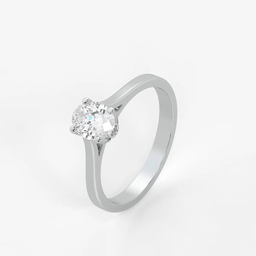 Avelisse Oval Solitaire Diamond Ring