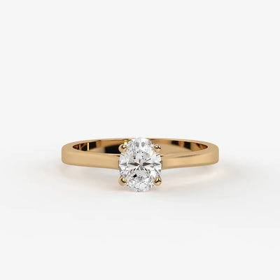 Avelisse Oval Solitaire Diamond Ring