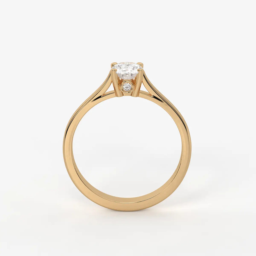 Avelisse Oval Solitaire Diamond Ring