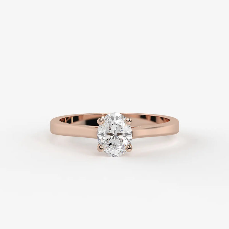Avelisse Oval Solitaire Diamond Ring