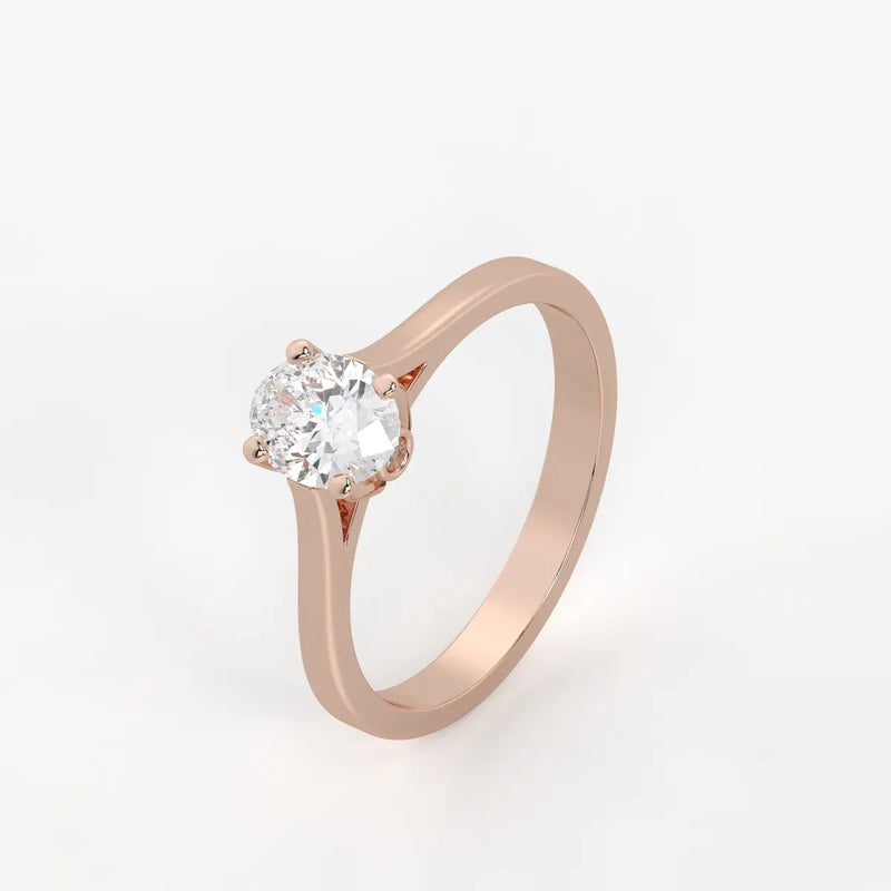 Avelisse Oval Solitaire Diamond Ring