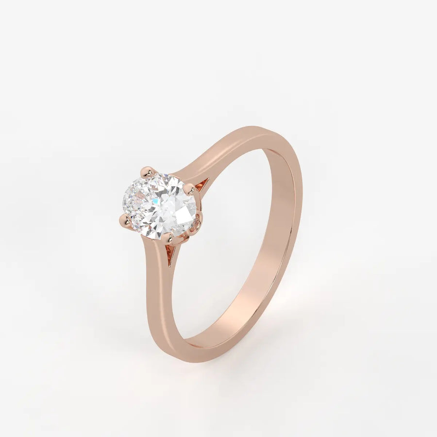 Avelisse Oval Solitaire Diamond Ring