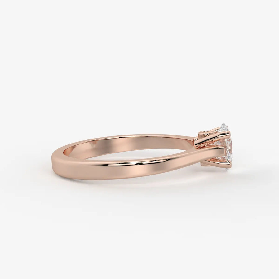 Avelisse Oval Solitaire Diamond Ring