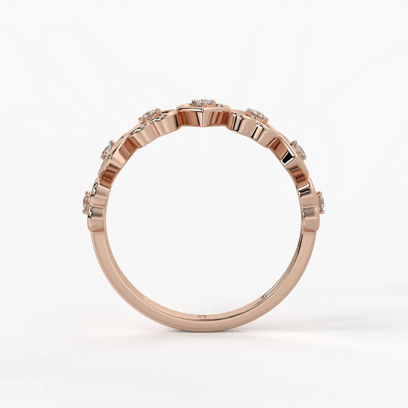 Cupid Crest Diamond Heart Band