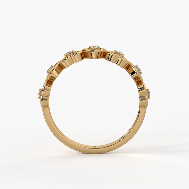 Cupid Crest Diamond Heart Band