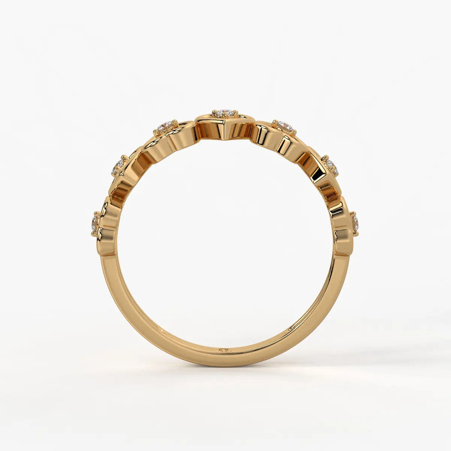 Cupid Crest Diamond Heart Band