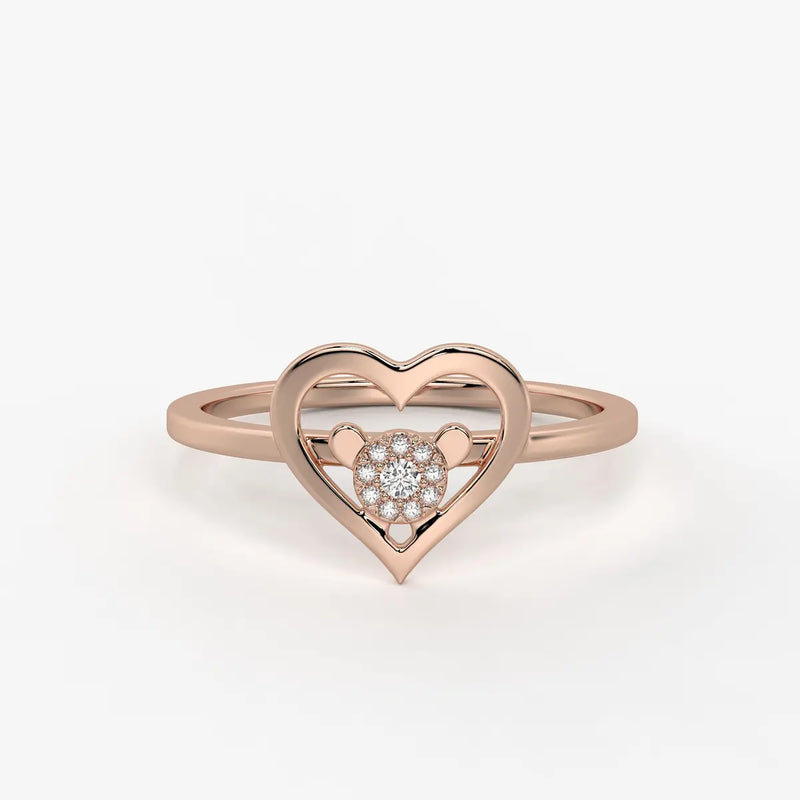 Mimiheart Diamond Charm Ring