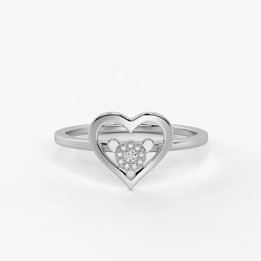 Mimiheart Diamond Charm Ring