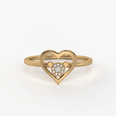 Mimiheart Diamond Charm Ring