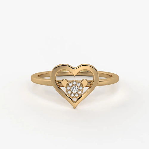 Mimiheart Diamond Charm Ring
