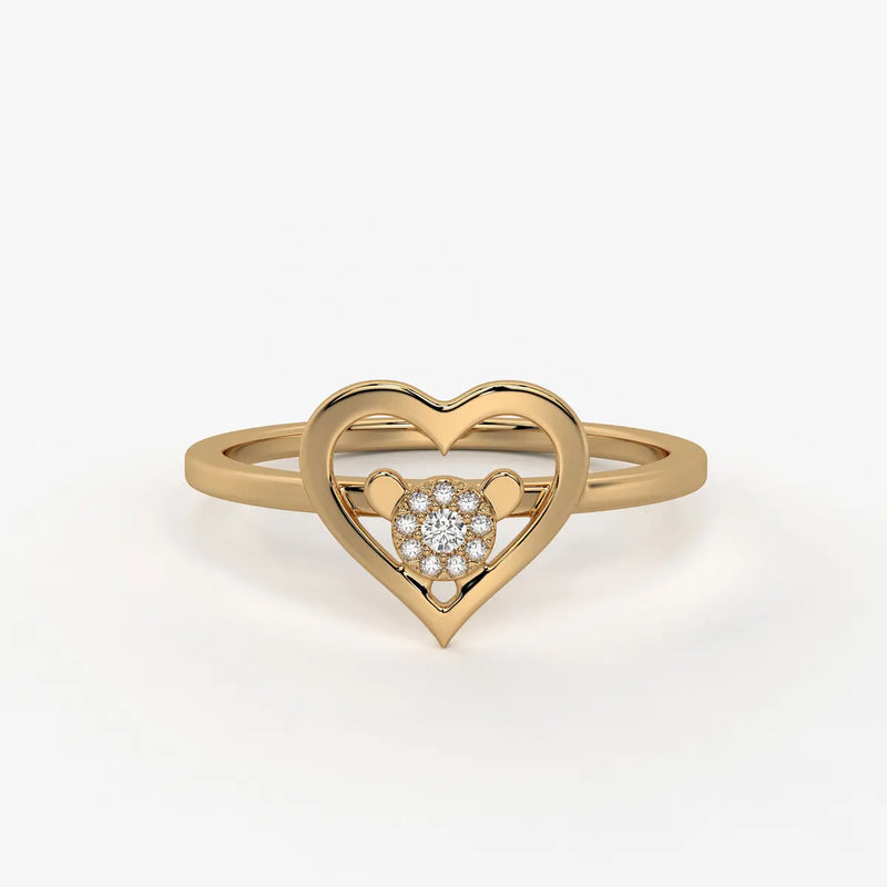 Mimiheart Diamond Charm Ring