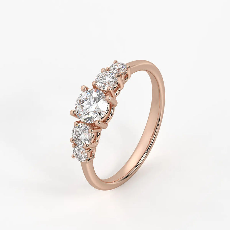 Halovera Cascade Diamond Ring