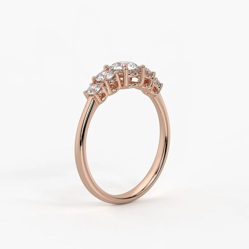 Halovera Cascade Diamond Ring