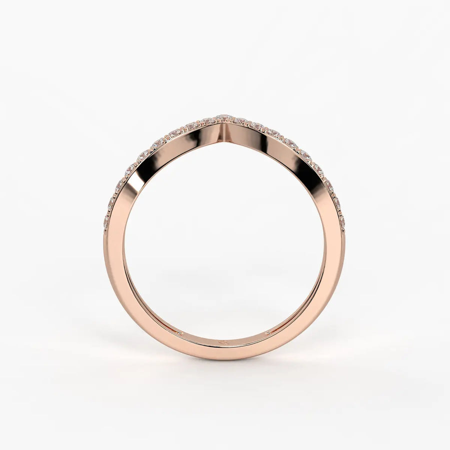 Crown Curve Diamond Ring